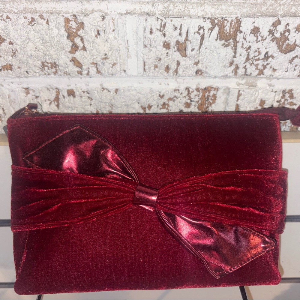 Elegant Red Velvet Clutch